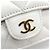 Chanel Matelassé Dreifach-Brieftasche Weiß - Ansicht 3