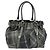 Burberry Borsa tote in tela nera e argento autentica am8188 Nero - vista 12