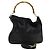Borsa a mano in pelle GUCCI Bamboo 2 vie nera oro 001 1781 1577 Auth ac3788 Nero D'oro