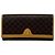 Triomphe Céline Vintage Celine Paris monogram Leather Wallet Brown