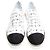 CHANEL 2017 NERO BIANCO TWEED PERLA TRIM LACE UP OXFORD SNEAKER FLATS EU 38.5 - vista 3
