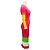 Prabal Gurung Hot Pink Mehrfarbiges Langarm-Rippstrick-Midi-Kleid - Ansicht 2