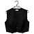 Sandro Top corto negro de lino con escote en V - vista 2