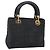 Borsa a mano Christian Dior Canage in nylon blu navy e oro Auth bs25043 D'oro