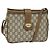 Borsa a spalla GUCCI GG Plus Supreme in pelle PVC beige oro Auth th5900 D'oro