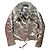 Helmut Lang Astro Foil Jacke Silber Kunstfell