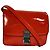 Céline Borsa a spalla Celine Small Classic Box in pelle verniciata rossa Rosso