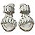 Mules tagliate Claire in pelle bianca di Alexandre Birman Bianco Crudo - vista 2