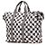 Chanel Weiße bedruckte Gingham-Wochenendtasche - Ansicht 2