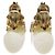 VINTAGE ISABEL CANOVAS CLIP-ON BLUMEN OPALE DROP-OHRRINGE Golden - Ansicht 2