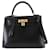 Hermès Hermes Kelly 28 Handbag in Black Box Calf Leather Pony-style calfskin  ref.2199473