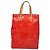 LOUIS VUITTON Monogram Vernis Reade MM Bolsa de Mão Vermelha M91086 LV Auth 119019 Vermelho - vista 10