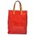LOUIS VUITTON Monogram Vernis Reade MM Bolsa de Mão Vermelha M91086 LV Auth 119019 Vermelho - vista 2