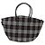 Autre Marque Burberrys Nova Check Tote Bag aus schwarzem und silbernem Nylon, blaue Etikette, authentisch kk486 - Ansicht 2