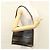Céline Borsa a spalla in tela Macadam CELINE in pelle PVC nera e dorata Auth 119071 Nero D'oro - vista 20