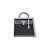 Hermès Hermes Curiosität Kelly Charm Anhänger Schwarz Silber