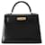 Hermès Hermes Kelly 28 Handbag Black Pony-style calfskin  ref.2201126