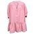 Vestido mini acampanado abotonado Sandro Paris en lino rosa