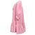 Vestido mini acampanado abotonado Sandro Paris en lino rosa - vista 2