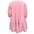 Vestido mini acampanado abotonado Sandro Paris en lino rosa - vista 3
