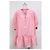 Vestido mini acampanado abotonado Sandro Paris en lino rosa - vista 6