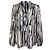 Theory Zebra Print Long Sleeve Blouse in Multicolor Silk