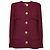 Chanel Giacca in tweed bordeaux e oro Rosso