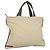 Tote PRADA Borsa sportiva in nylon beige argento Auth ti2991