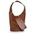 Saint Laurent, Le 5 A 7 hobo in suede color cognac Marrone - vista 3
