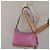 Borsa a spalla PRADA in nylon rosa argento autentica fm4561 - vista 23
