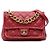 Chanel Rosso Piccolo in Pelle Trapuntata con Catena