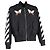 Off White Veste bomber en polyamide noir brodée d'un aigle Off-White