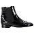 Timeless Stivaletti Chanel in pelle verniciata nera Nero