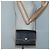 Borsa a spalla in tela a nido d'ape Christian Dior PVC nera e dorata Auth sw452 Nero D'oro - vista 20