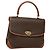 Céline Borsa a mano in tela Macadam CELINE in pelle PVC marrone oro Auth 121702 D'oro