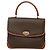 Céline Borsa a mano in tela Macadam CELINE in pelle PVC marrone oro Auth 121702 D'oro - vista 13