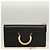 Borsa a spalla in pelle nera e oro Gancini Chain di Salvatore Ferragamo Auth 120981 Nero D'oro - vista 12