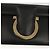 Borsa a spalla in pelle nera e oro Gancini Chain di Salvatore Ferragamo Auth 120981 Nero D'oro - vista 17