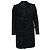 Dolce & Gabbana, schwarzer jacquard-gewebter Mantel