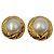 Vintage vergoldete Clip-Ohrringe von Chanel Golden