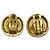 Vintage vergoldete Clip-Ohrringe von Chanel Golden - Ansicht 2