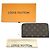 Cartera larga Monogram Louis Vuitton Castaño