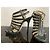 Jimmy Choo Glenys Sandalen aus blauem Pythonleder - Ansicht 2