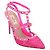 Valentino Garavani Décolleté Valentino Caged 100 in tweed e pelle rosa