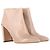 Botines de tacón bloque Stuart Weitzman en cuero nude Castaño Carne - vista 4
