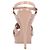Sandali con piattaforma in pelle verniciata beige Saint Laurent Tribute Marrone - vista 3