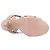 Sandali con piattaforma in pelle verniciata beige Saint Laurent Tribute Marrone - vista 4
