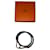 Bracelete Hermès Jumbo H em couro azul Dourado Metálico  - vista 2