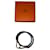 Bracelete Hermès Jumbo H em couro azul Dourado Metálico  - vista 5