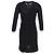 Missoni Strick Mini-Kleid mit V-Ausschnitt aus schwarzer Viskose - Ansicht 3